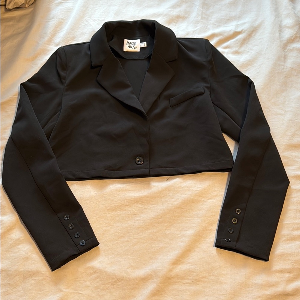 Black Cropped Blazer